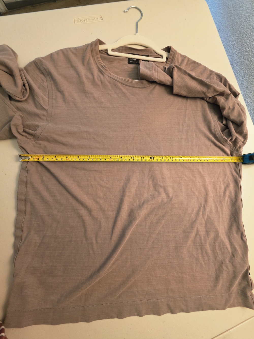 Boss Men's Taupe Crew Neck Tee - Picture 7 of 10